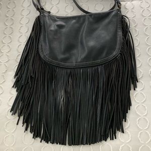 Carlos-By Carlos Santana black fringe purse